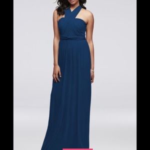 David’s Bridal F19515 marine blue